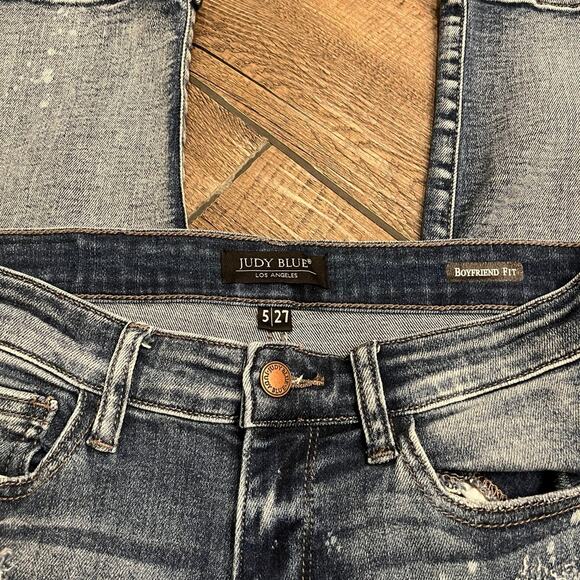 Judy Blue‎ Distressed Skinny Boyfriend Fit Jeans Women’s Size 5/27 - Picture 5 of 6